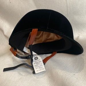 Vintage Troxel Grand Prix Gold black riding hat S
